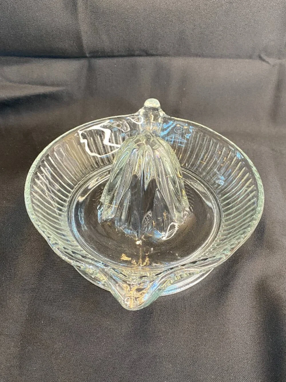 Vintage Mid-Century Pressed Glass Citrus Juicer Reamer
